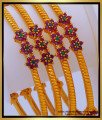 BNG616 -2.6 Size Premium Quality Flower Design Ruby Stone Modern Antique Gold Bangles Set 
