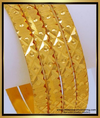 BNG622 - 2.8 Size Latest Daily Wear Bangles Design Set Of 4 Bangles Online