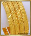 BNG625 - 2.6 Size Simple Light Weight Regular Use Gold Bangles Design for Women 