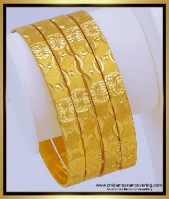 BNG631 - 2.4 Size New Model Bangles Design Daily Use Gold Plated Bangles Online Shopping 