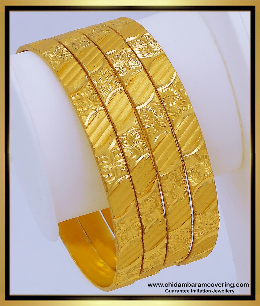 BNG632 - 2.6 Size South Indian 1 Gram Gold Plated Bangles Online Shopping 