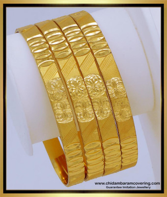 BNG633 - 2.4 Size Latest Model Gold Plated Imitation Bangles Buy Online