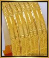 BNG638 - 2.6 Size New Model Bridal Wear Gold Design Gold Plated Bangles Set 