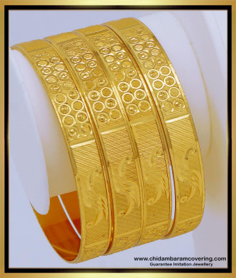 BNG640 - 2.10 Size South Indian Wedding Jewellery Artificial Bangles Set Online