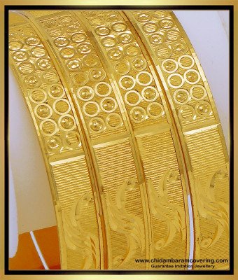 BNG640 - 2.10 Size South Indian Wedding Jewellery Artificial Bangles Set Online