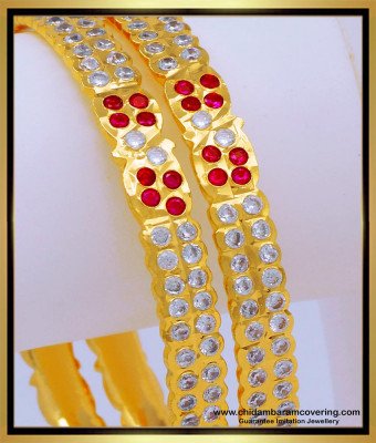 BNG650 - 2.8 Sparkling White Stone Impon Bangles for Women 