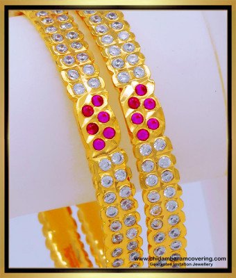 BNG652 - 2.6 Attractive Impon Jewellery Stone Bangles for Women 