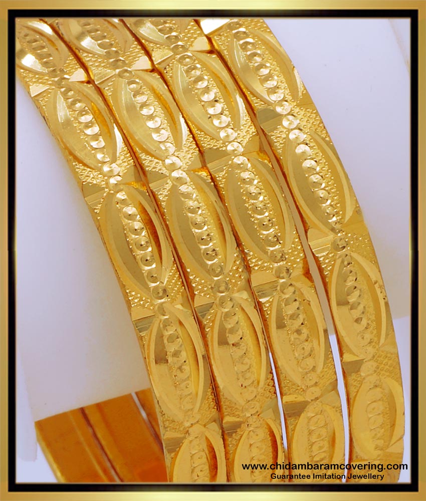 BNG654 - 2.6 Size Gold Plated Bangles for Daily Use Buy Online 