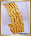 BNG656 - 2.6 Size Simple Plain Gold Bangles Designs for Daily Use 