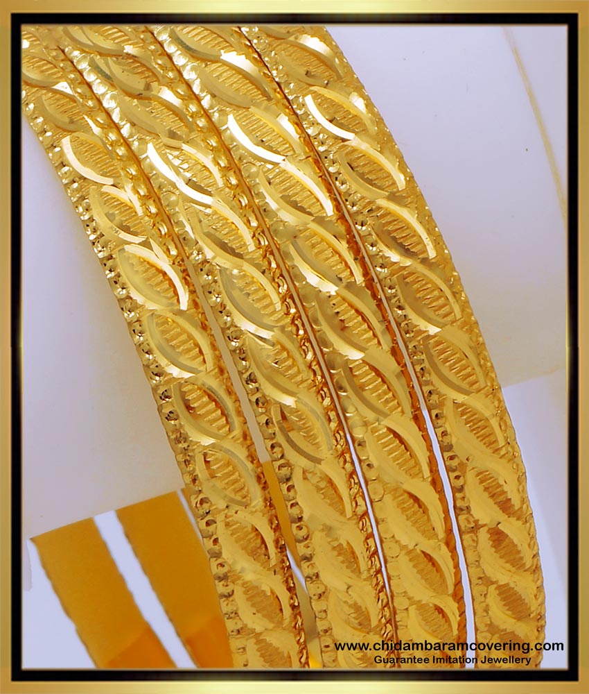 BNG659 - 2.8 Size New Gold Design Covering Bangle Buy Online 