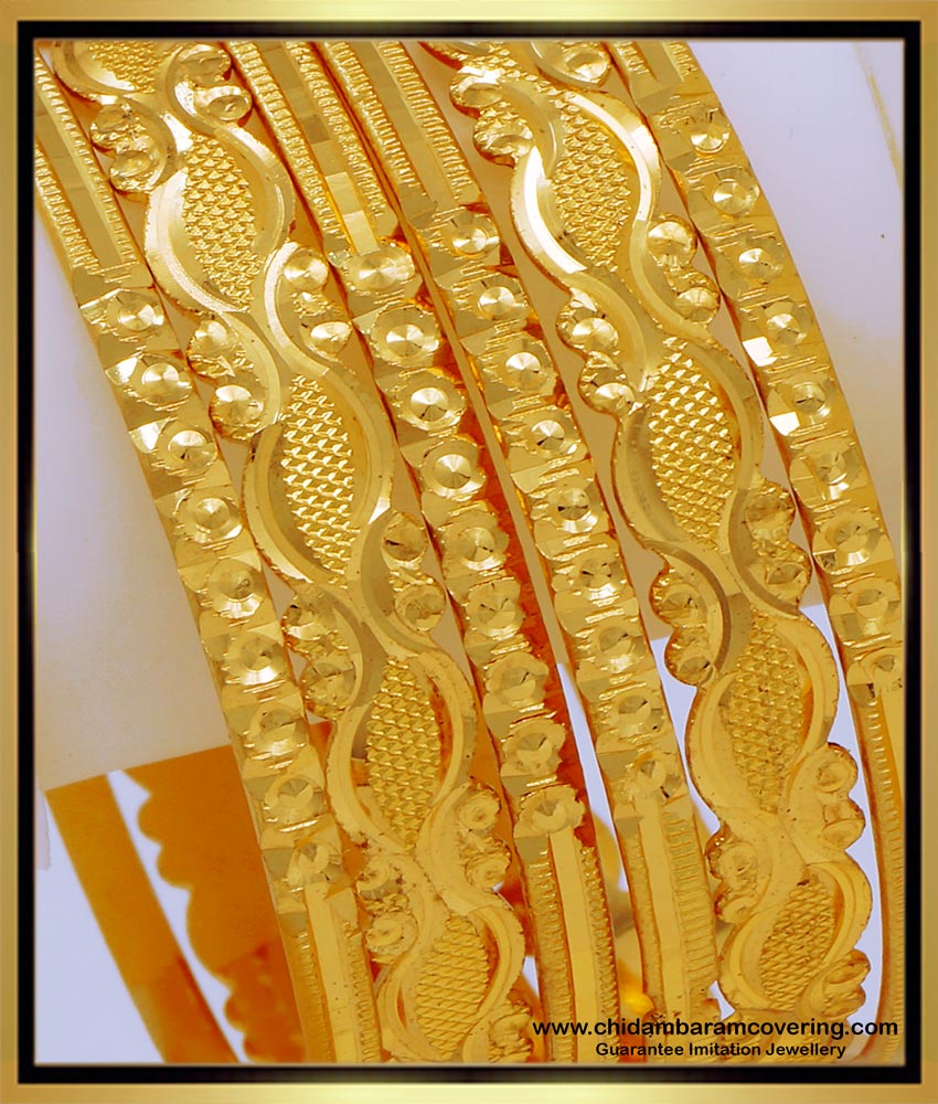 BNG663 - 2.6 Size South Indian Bridal Jewellery Bangle Designs