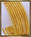 BNG671 - 2.6 Size South Indian Jewellery One Gram Gold Bangles Set