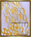 BNG677 - 2.4 Size Elegant White Gold Bangles Designs for Wedding