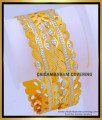 BNG678 - 2.10 Size Latest Gold Rhodium Bangles Design Imitation Jewellery