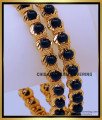 BNG683 - 2.4 Size One Gram Gold Plated Black Beads Bangles Design