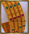 BNG688 -2.6 Size Premium Quality Bridal Wear Temple Bangles Set 