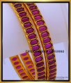 BNG693 -2.8 Size Beautiful Ruby Kemp Temple Bangles Set Buy Online
