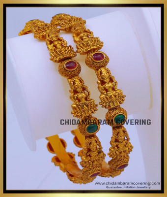 BNG697 -2.6 Size First Quality Antique Temple Jewellery Bangles Set Online