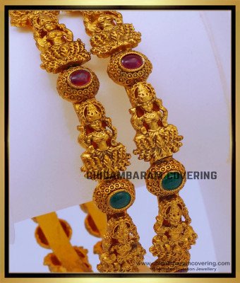 BNG697 -2.6 Size First Quality Antique Temple Jewellery Bangles Set Online
