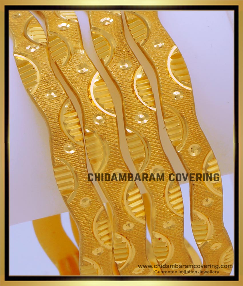 BNG702 - 2.8 Size Gold Look 1 Gram Gold Plated Bangles Online Shopping