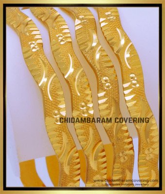 BNG703 - 2.6 Size Daily Wear Bangles Design Gold Plated Bangles Set
