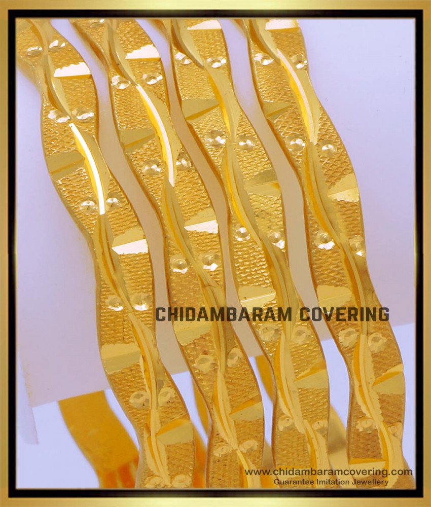 BNG704 - 2.4 Size South Indian Daily Use Gold Plated Bangles Online