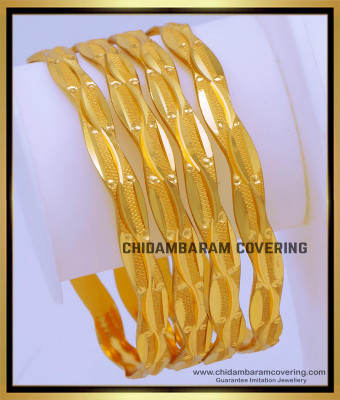 BNG705 - 2.6 Size Gold Bangles Design Gold Plated Bangles for Daily Use