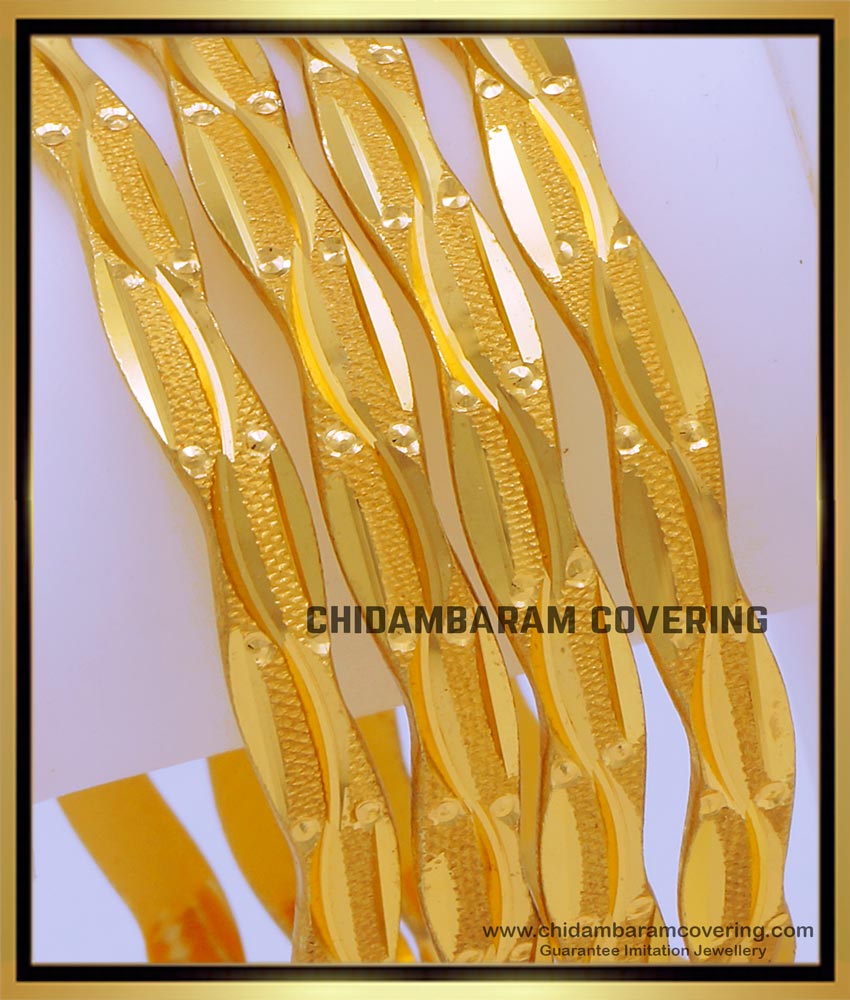 BNG705 - 2.8 Size Gold Bangles Design Gold Plated Bangles for Daily Use