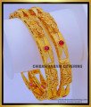 BNG715 - 2.6 Size Latest Gold Forming Ruby Stone Bangles Set Online 