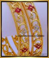 BNG716 - 2.8 Size Attractive Gold Plated Stone Bangles for Ladies 