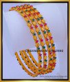BNG721 -2.10 Size Premium Quality Ruby Emerald Stone Temple Bangles Set 