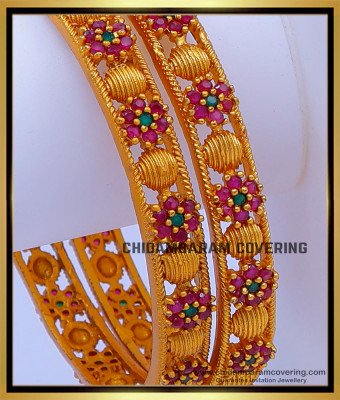 BNG722 -2.10 Size First Quality Temple Jewellery Bangles Design Online