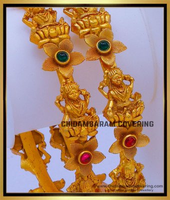 BNG723 -2.10 Size Buy Temple Jewellery Antique Lakshmi Bangles Design 