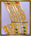 BNG727 - 2.8 Size Gold Design Gold Plated Stone Bangles for Ladies