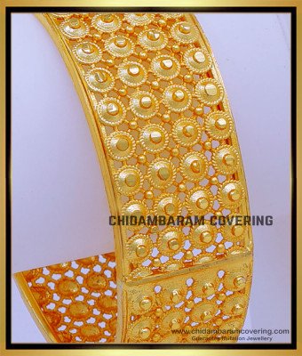 BNG729 -2.4 Size Gold Forming One Gram Gold Single Kada Bangles Design