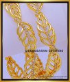 BNG730 - 2.10 Size Unique Leaf Design White Stone Gold Plated Bangles 