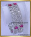 BNG734 - 2.8 Size First Quality American Diamond White Stone Bangles for Lehenga