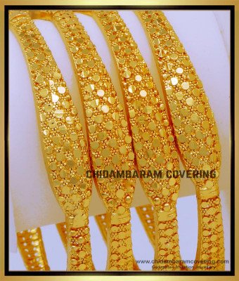 BNG737 - 2.10 Size Latest Designer Artificial Gold Bangles Set for Ladies