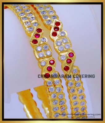 BNG740 - 2.10 Traditional Gold Bangles Design Impon Bangles Online Shopping