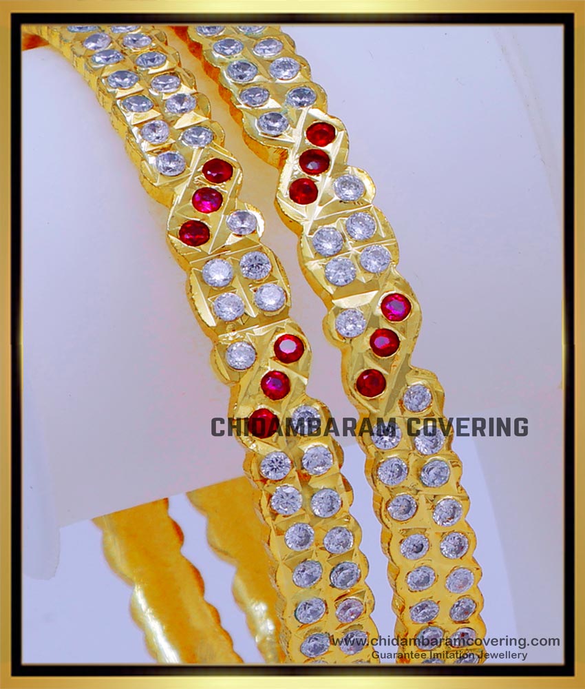 BNG740 - 2.10 Traditional Gold Bangles Design Impon Bangles Online Shopping