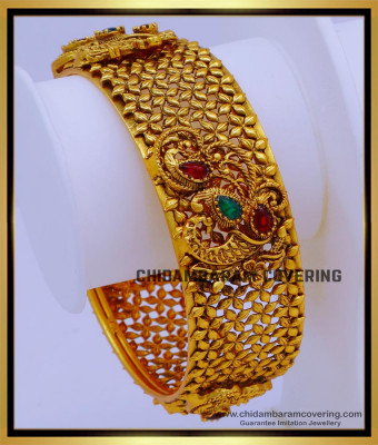 BNG748 -2.8 Size Premium Quality Traditional Antique Temple Kada Designs Online