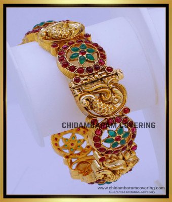 BNG749 -2.6 Size First Quality Traditional Antique Gold Kada Screw Type Bangle for Wedding 