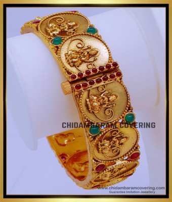 BNG750 -2.6 Size Premium Quality Antique Lakshmi Bangles Gold Kada Design 