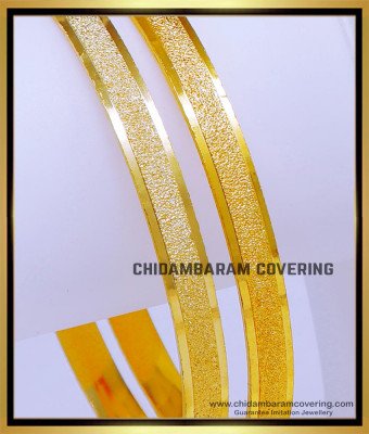 BNG752 - 2.10 Size Simple Daily Use 1 Gram Gold Bangles Online