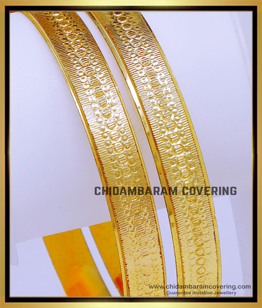 BNG753 - 2.8 Size Daily Wear Plain 1 Gram Gold Bangles for Women 