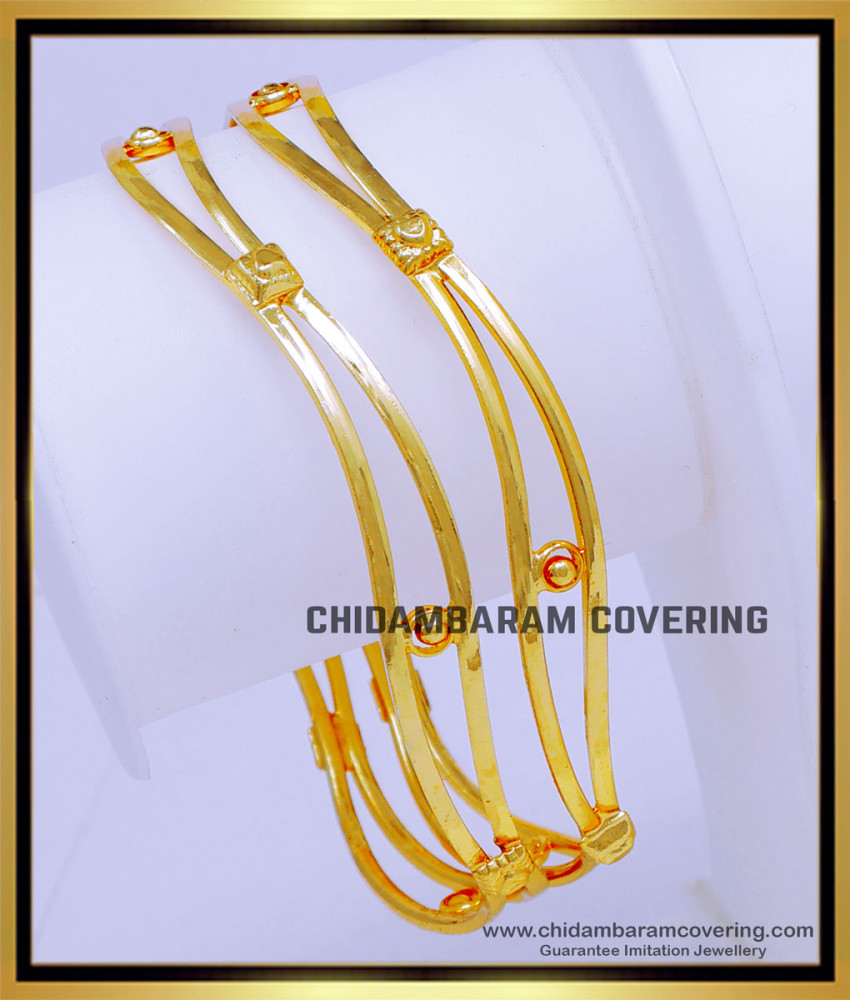 BNG759 - 2.8 Size New Model Office Wear Casual Daily Wear Gold Bangles