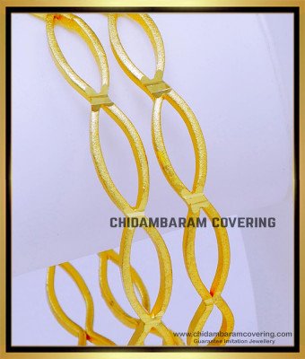 BNG760 - 2.6 Size Original 1 Gram Gold Plated Light Weight Bangles Design 