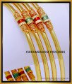 BNG766 - 2.6 Size Beautiful One Gram Gold Plated Enamel Bangles Set Online