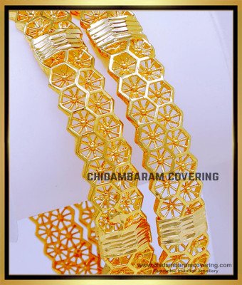 BNG771 - 2.10 Size Wedding Bridal Gold Bangles Design 1gm Gold Bangles