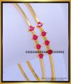BNG777 - 2.6 Size One Gram Gold Ruby Bangle Design for Women